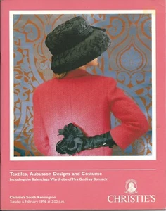 CHRISTIE’S COSTUME TEXTILES AUBUSSON DESIGN COUTURE Balenciaga Bonsack Coll Cat - Imagen 1 de 1
