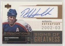 2002-03 Upper Deck Foundations Signs of Greatness Dale Hawerchuk #SG-DH Auto HOF