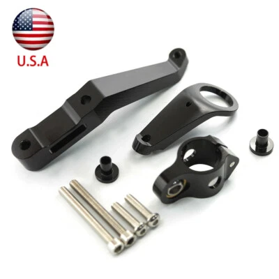 Kit de soporte estabilizador amortiguador de dirección CNC negro para Honda CBR929RR 2000-2001 Foto 1 de 4