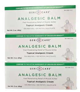 GERICARE Muscle Rub ANALGESIC BALM Cream 3oz ( 3 Large Tubes )  ^^ - Picture 1 of 3