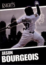 2008 Charlotte Knights Team Issue #4 Jason Bourgeois Forest Brook Houston Texas