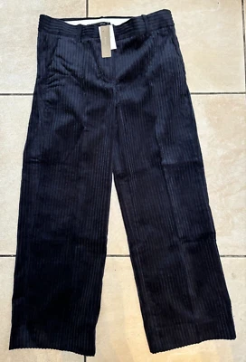 Wide Whale Cord Trousers J.Crew Corduroy Pants Petite Size Uk 12 US 8 BNWT Navy - Image 1 of 4