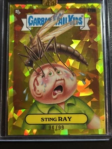 Topps Garbage Pail Kids GPK Sapphire Card YELLOW Refractor 179b Sting Ray 94/99 - Picture 1 of 2
