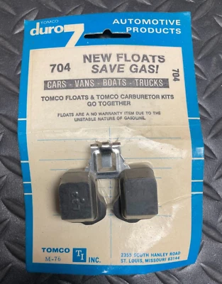 Карбюратор поплавковый Tomco новый из старых запасов - 704 - подходит для Chevrolet / Ford / AMC / Chrysler - Изображение 1 из 2