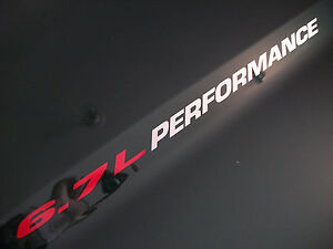 6.7L PERFORMANCE (pair) Hood sticker decals emblem Ford F250 F350 Powerstroke