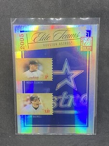 2005 Donruss Elite Teams Blue /1000 Roger Clemens Jeff Bagwell Lance Berkman HOF