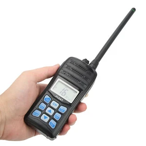 US Plug Marine Walkie Talkie Handheld IP67 Waterproof Floating 5W VHF Transc New - Zdjęcie 1 z 12