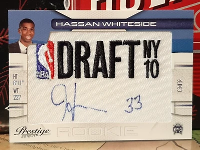 HASSAN WHITESIDE 332/399 AUTO ~ 2010-11 PANINI PRESTIGE / DRAFT CLASS SIG NY 10 - Image 1 of 2