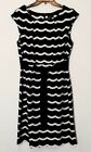 Women's "ILE New York" Black & White Zig Zag Sleeveless Dress; Size 14