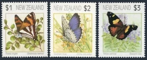 New Zealand 1075-1077,MNH.Mi 1208-1210. Butterflies 1991.Ringlet,Blue,Admiral. - Picture 1 of 1