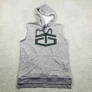 Tapout Hoodie Mens Medium Gray Sleeveless Sweatshirt Athletic Gym Workout - Picture 1 of 9