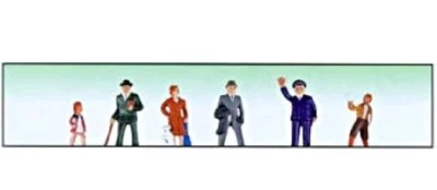 Model Power 6055 Set of 6 Standing Passenger Figures - Image 1 of 3