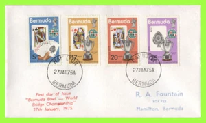 Bermudas 1975 Puente Campeonato Mundial Conjunto Liso Primer Día Cubierta - Imagen 1 de 1