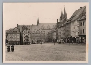 Cheb Eger Tschechien Egerland 1942 - Markt Soldaten mit Fahrrad - altes Foto - Picture 1 of 2