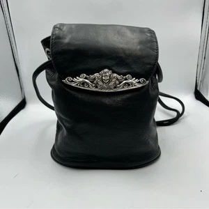 Rare Vintage Brighton One World Leather Crossbody Bag Magnetic Flap 1995 - Bild 1 von 14