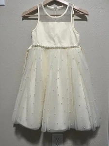 Cinderella Brand Pearl Accent Girl Tutu Dress Size 8 - Picture 1 of 15