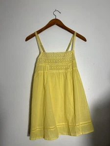 L. e. I Women’s Yellow Babydoll Cami Tank Top Adjustable Straps MEDIUM - Picture 1 of 12