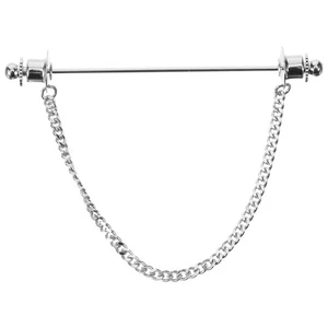 Broche Cuello Hebilla Hombres Metal Pin Hombre Hombre Prendedores con Cadena Camisa Clip - Imagen 1 de 12