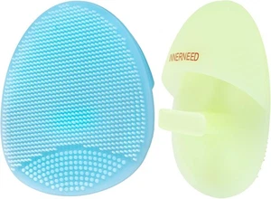 INNERNEED Soft Silicone Facial Cleansing Brush Manual Face Blue+green - Picture 1 of 8