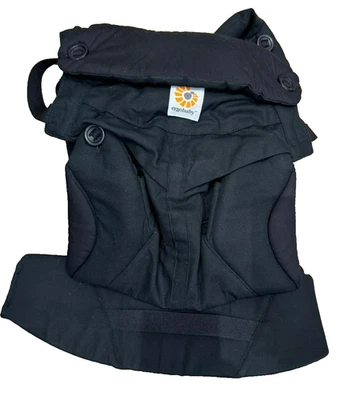 ERGOBABY ERGO 婴儿背带 360 所有位置 婴儿背带 纯黑色 二手状况完好 — 第 1/2 张图片