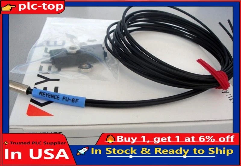 Keyence FU-6F Fiber Optic Sensor FU6F Fiber Amplifier Sensor Cable US Free TAX - Image 1 of 1