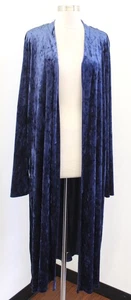 Forever 21 Plus Azul Marino Terciopelo Aplastado Plumero Kimono Topper Talla 3X Gótico Boho - Imagen 1 de 5