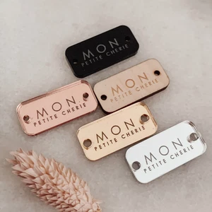 Personalised Button Tag/Label – Custom Branding in a Pack of 5 - Picture 1 of 6