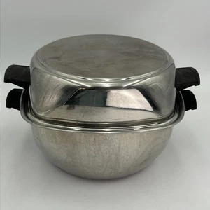 Vintage Aristo Craft 6 Qt 18/8 Acciaio Inox Forno Olandese Stock Pentola Coperchio Pentole - Foto 1 di 12
