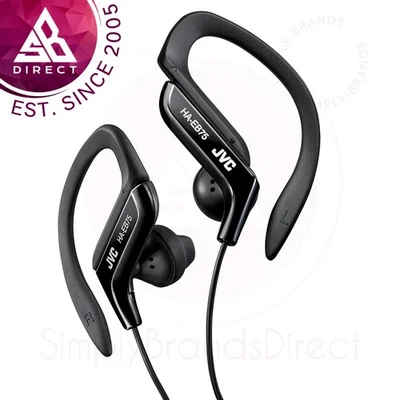 JVC HAEB75BN Earphones with Adjustable Clip for Sports│Splash-proof│3.5 mm Jack - Image 1 of 3