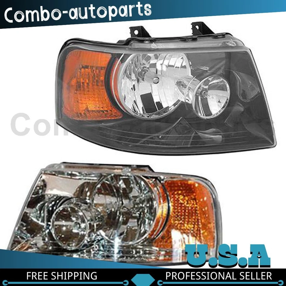 Conjunto de faros izquierdo derecho para Ford Expedition 2003-2006 Foto 1 de 3