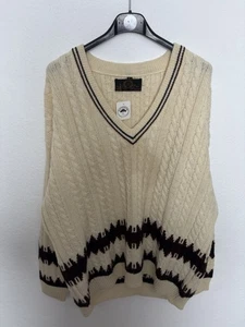 Italy Mode Vintage Strickpullover Beige Braun Gr.XL 90s Retro - Bild 1 von 3