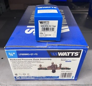 Watts LF009M3-QT-FS 3/4" RPZ (88004111) - AIR GAP INCLUDED - Picture 1 of 1