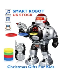 Robot Giocattolo Spara Missili Passeggiate Parla e Balli Luci Telecomando per Bambini - Foto 1 di 8