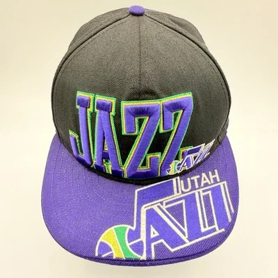 Rare Utah Jazz  Retro New Era Fitted 7 1/2 NBA HWC 59Fifty Hat Embroidery Logo - Image 1 of 4
