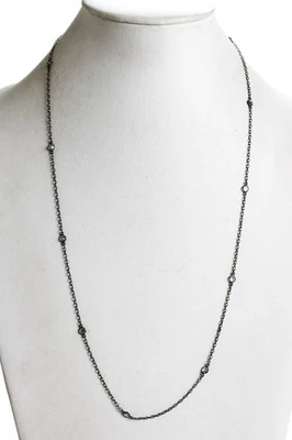 Collar de cadena de estación con cuentas de cuarzo de plata esterlina 28" Rarities para mujer Foto 1 de 4