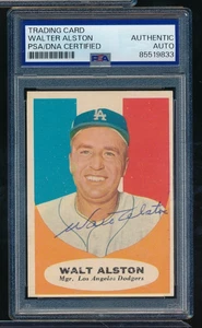 1961 Topps#136 Walt Alston Signed auto Autograph PSA/DNA super color & clarity - Picture 1 of 2