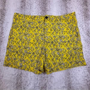 Pantaloncini chino donna Banana Republic giallo floreale 5” 14 nuovi con etichetta - Foto 1 di 9
