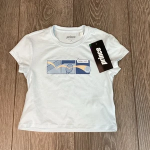 Prince Shirt Tennis Ball Graphic Short Sleeve XS (6-7) Girls Youth Blue - Picture 1 of 5