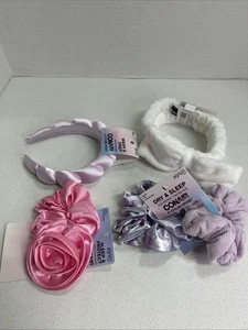 Menge 4 Haarschmuck Conair Spa Stirnbänder Waschen & Vorbereiten Stirnband Scrunchies - Bild 1 von 9