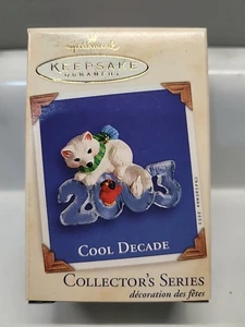 Hallmark Ornament 2003 Cool Decade White Artic Fox with Redbird #4   - Picture 1 of 6