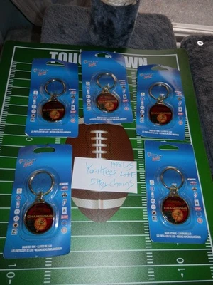 New York Yankees World Series Champions Keychain Lot of (5) new VTG MLB 1998 - Image 1 of 4