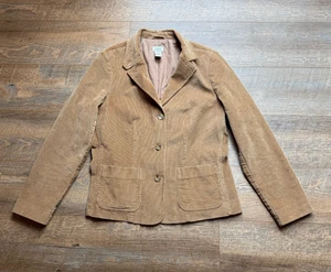 LL Bean braune einreihige Cordjacke Langarm Mantel 12R Damen - Bild 1 von 11