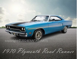 Plymouth Road Runner Muscle Car 1970 impresión fotográfica brillante premium 8" x 10" - Imagen 1 de 1