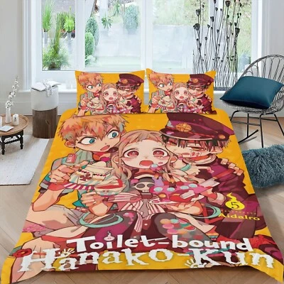 Duvet Cover Sets 3Pcs Bedding Sets Toilet-bound Hanako-kun All Season - Image 1 of 4