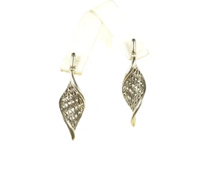 JOHN HARDY Chain Collection Sterling Silver Wave Drop Earrings - Picture 1 of 10