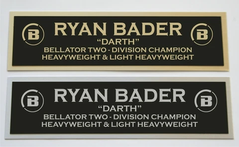 Ryan Bader Bellator nameplate for signed mma gloves photo or case Cover