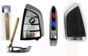 OEM BMW Keyless Remote Fob UNCUT Key Insert 4B Silver BMW N5F-ID21A M Series - Bild 1 von 3