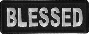 Blessed Iron on Christian Patch- 4x1.5 inch - P6723 - Picture 1 of 5