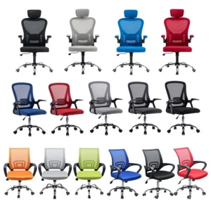 Mesh Back Home Office Chair with Armrest Swivel 5 Casters Computer Desk Chair - Picture 1 of 231