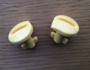 2 New Dyson DC04 DC07 DC14 DC33 Vacuum Cleaner Soleplate Fastener Clips, Yellow - Picture 1 of 1